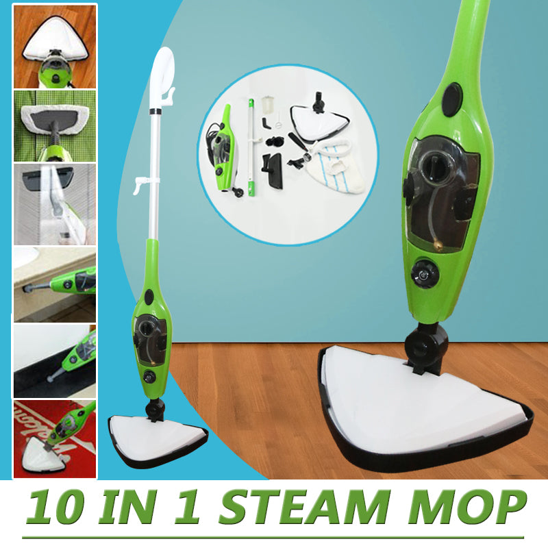 10 in 1 360 degree Steam Mop Floor Cleaner Kitchen Steaming Cleaning Use Water - SILBERSHELL