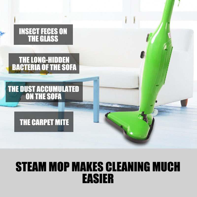 12 in 1 Multi Foldable Steam Mop Handheld Floor Steamer Carpet Cleaning Cleaner - SILBERSHELL