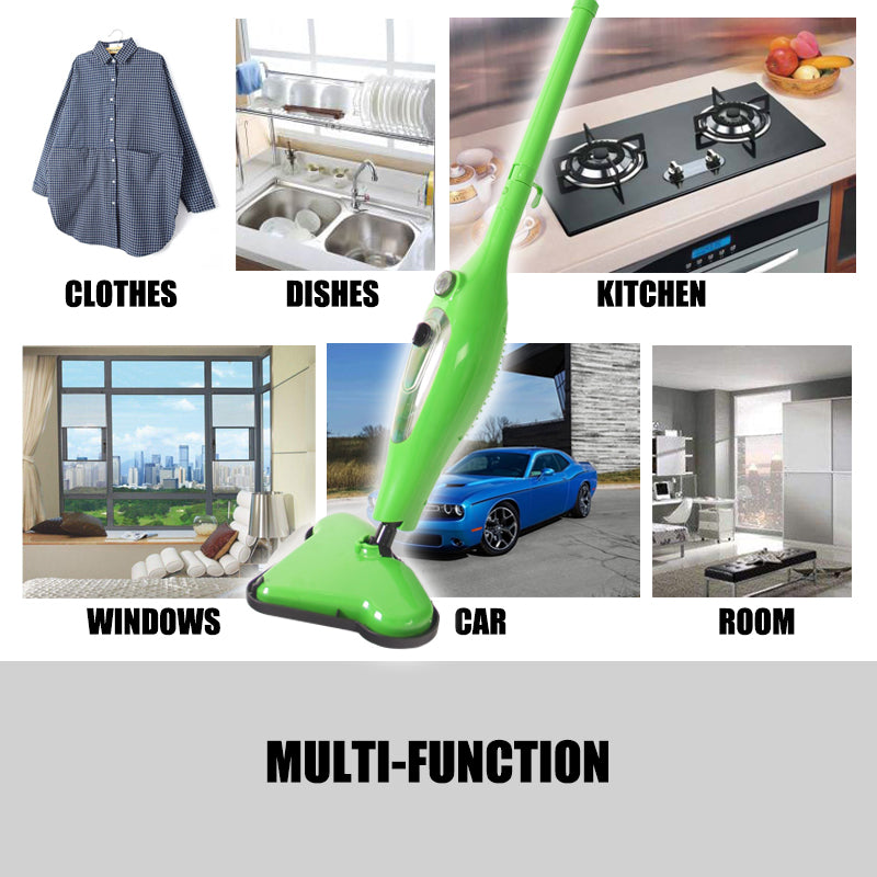 12 in 1 Multi Foldable Steam Mop Handheld Floor Steamer Carpet Cleaning Cleaner - SILBERSHELL