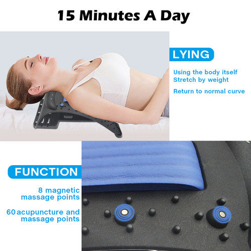 Neck Stretcher Neck Support Posture Corrector Massager Lumber Spine Pain Relieve - SILBERSHELL