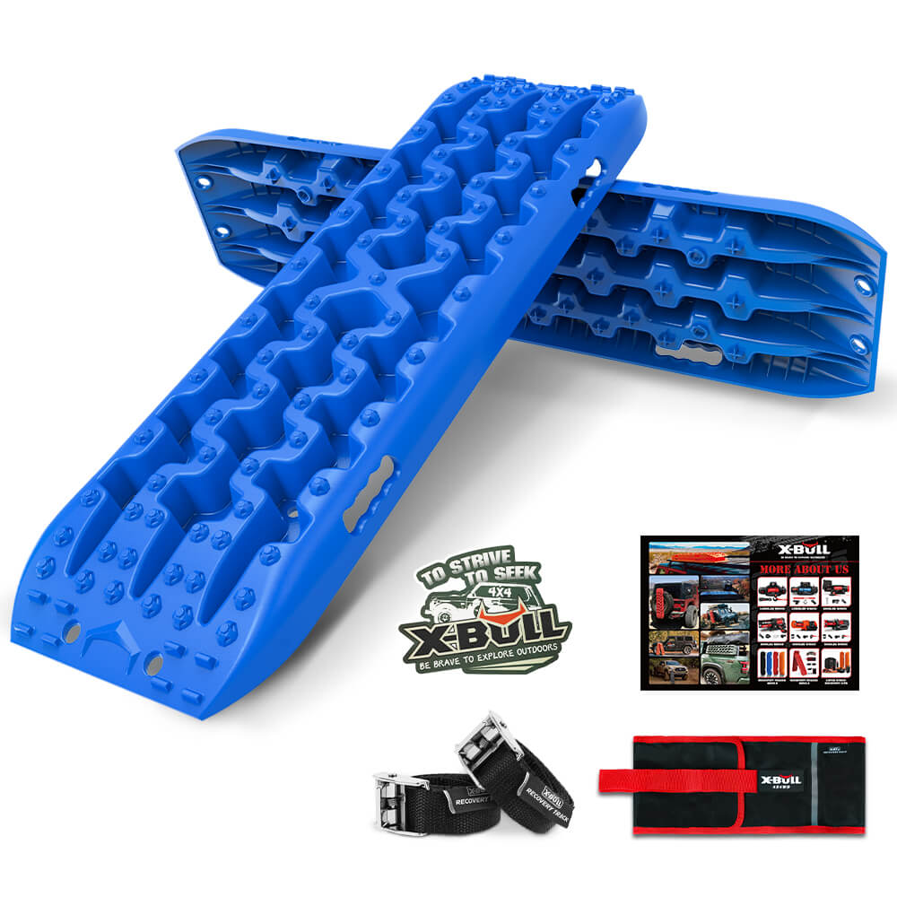 X-BULL Recovery tracks kit Boards 4WD strap mounting 4x4 Sand Snow Car qrange GEN3.0 6pcs blue - SILBERSHELL