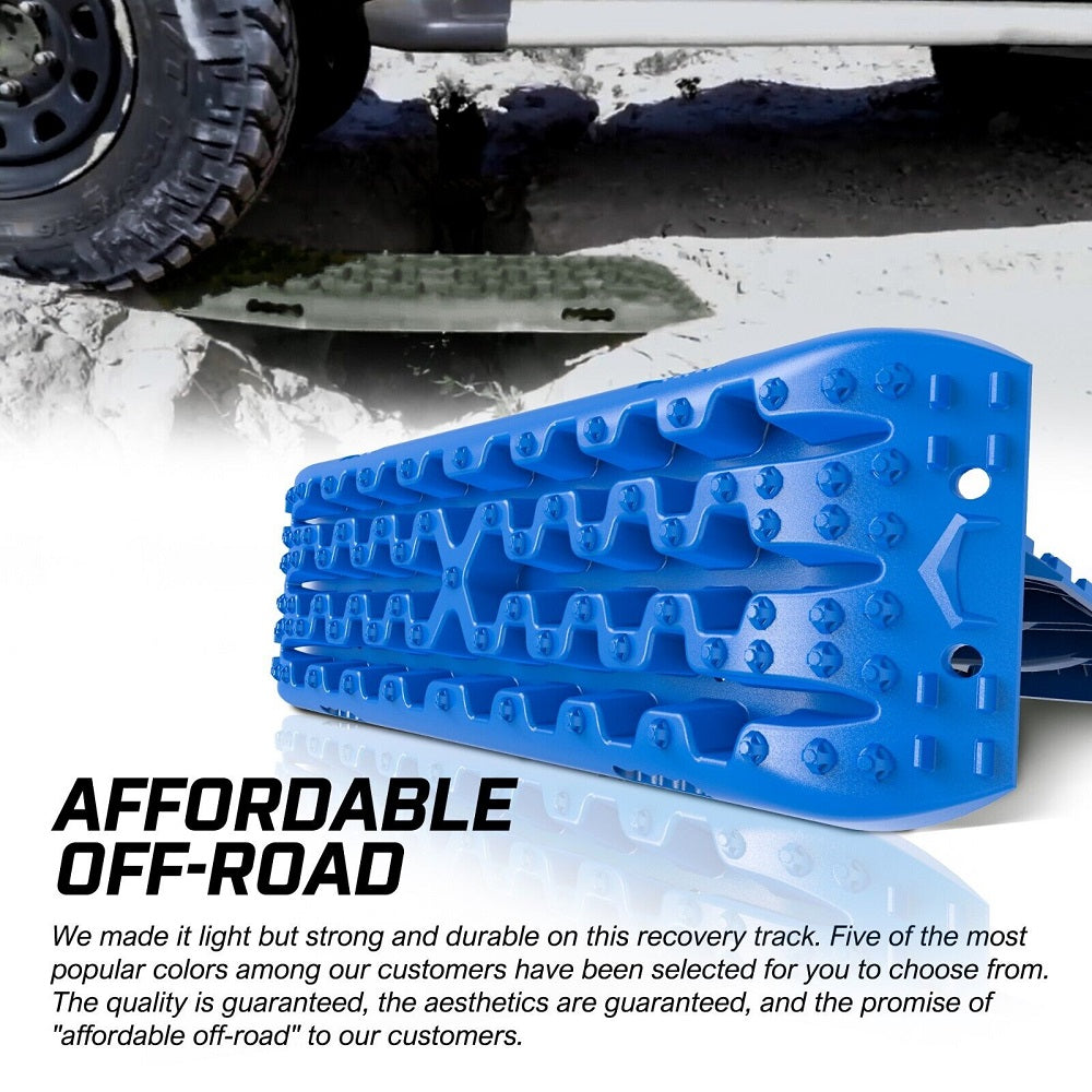 X-BULL Recovery tracks kit Boards 4WD strap mounting 4x4 Sand Snow Car qrange GEN3.0 6pcs blue - SILBERSHELL