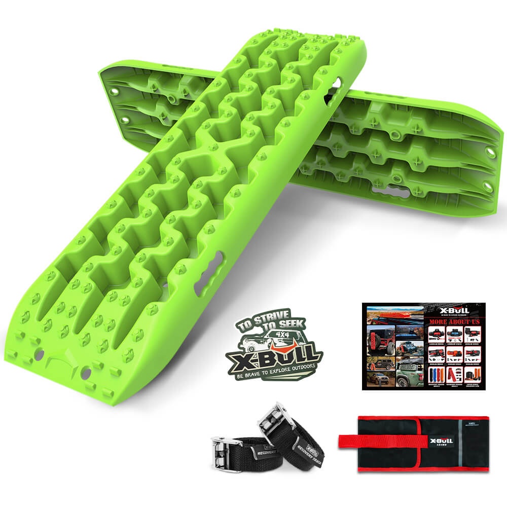 X-BULL Recovery tracks kit Boards Sand Mud Trucks 6pcs strap mounting 4x4 Sand Snow Car green GEN3.0 - SILBERSHELL