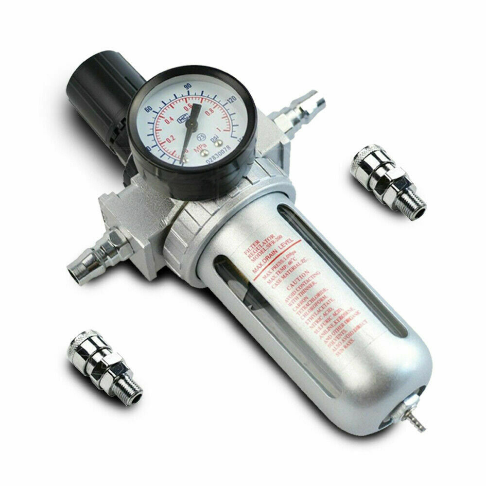 X-BULLAir Compressor Oil Moisture Water Filter Regulator Separator Mount fitting - SILBERSHELL