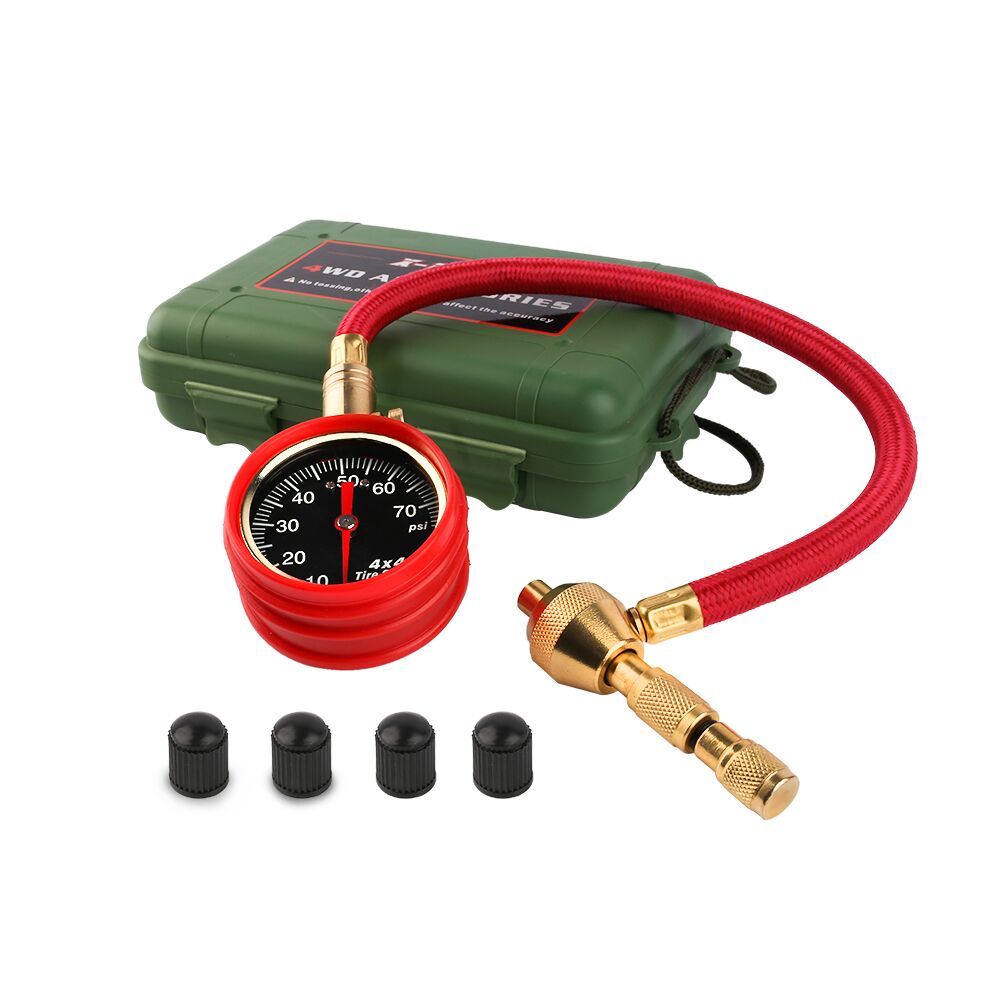 X-BULL Tyre Deflator Tire Air Deflators Rapid With Pressure Gauge Valve Tool 4WD - SILBERSHELL