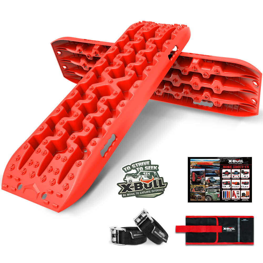 X-BULL Recovery tracks Sand tracks 2pcs 10T Sand / Snow / Mud 4WD Gen 3.0 - Red - SILBERSHELL