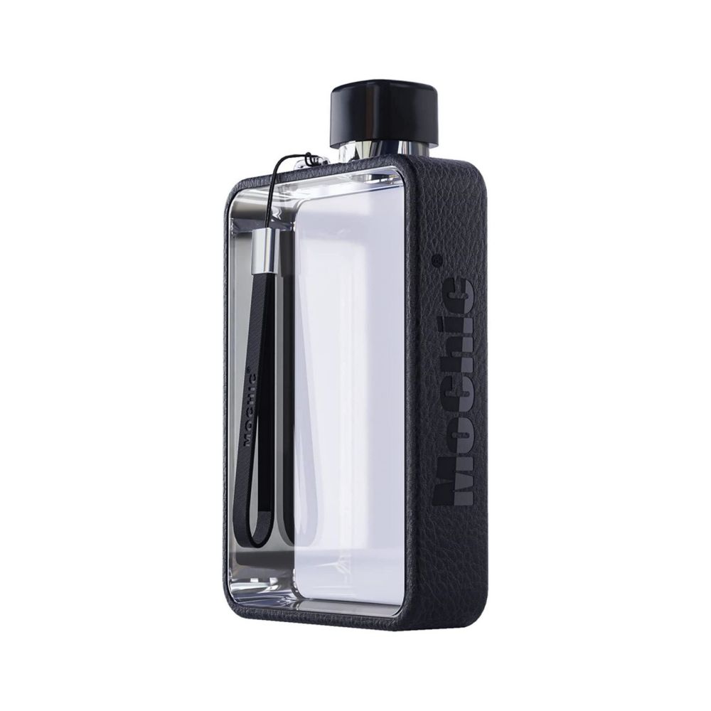 A5 Flat Water Bottle for Warm Drink ( Black ) - SILBERSHELL