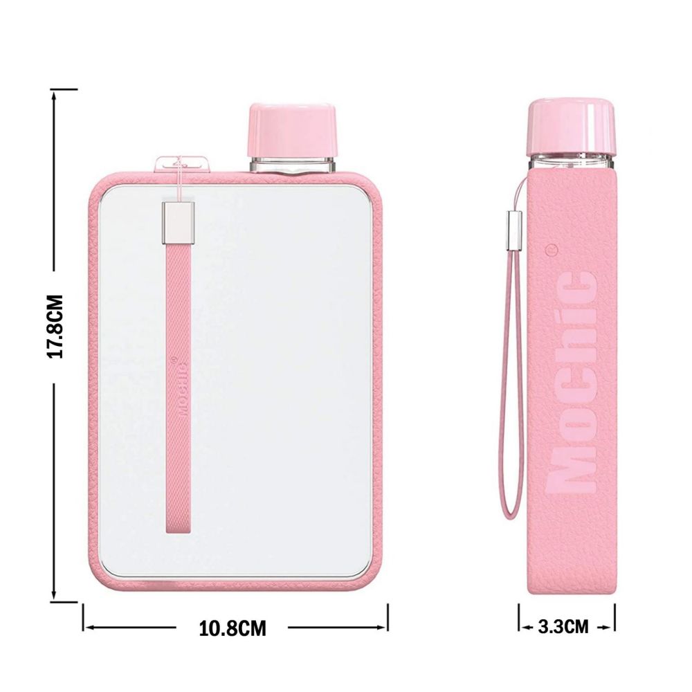 A5 Flat Water Bottle for Warm Drink ( Pink ) - SILBERSHELL