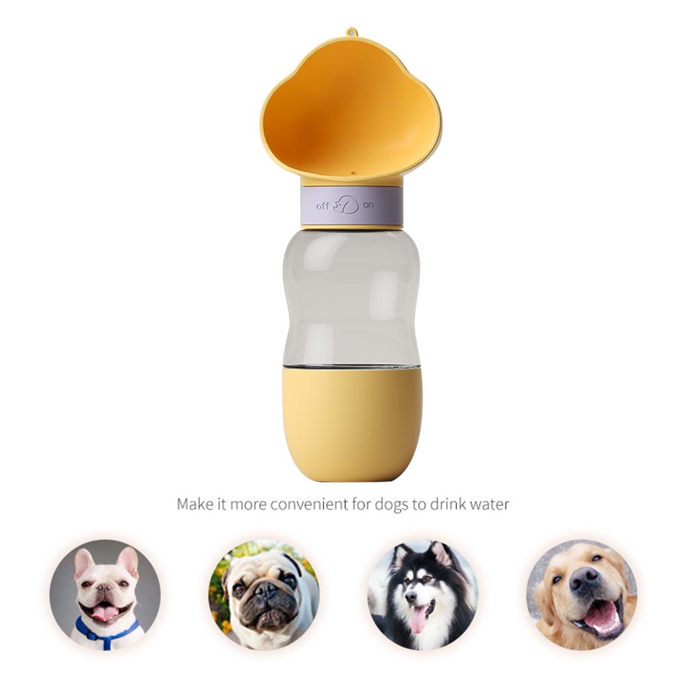 Portable Dog Water Bottle with Food Container Leak Proof Dog Water Dispenser(White) - SILBERSHELL