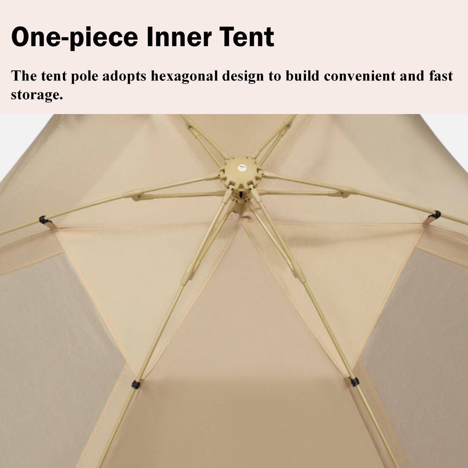 Large Space Luxury Frog Hexagonal Tent 5-8 Person Double Layer - Green - SILBERSHELL