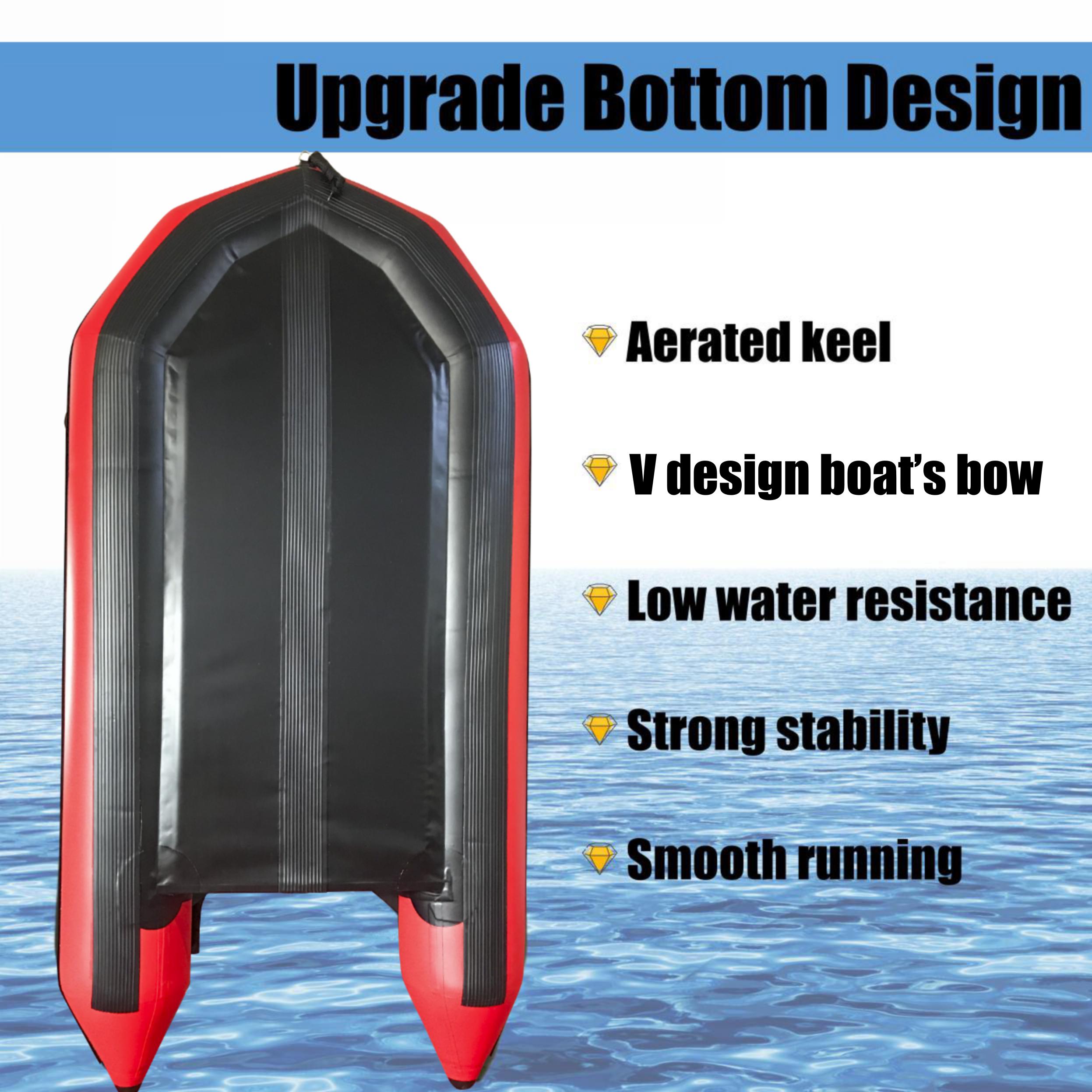 2.3m Inflatable Dinghy Boat Tender Pontoon Rescue- Red - SILBERSHELL