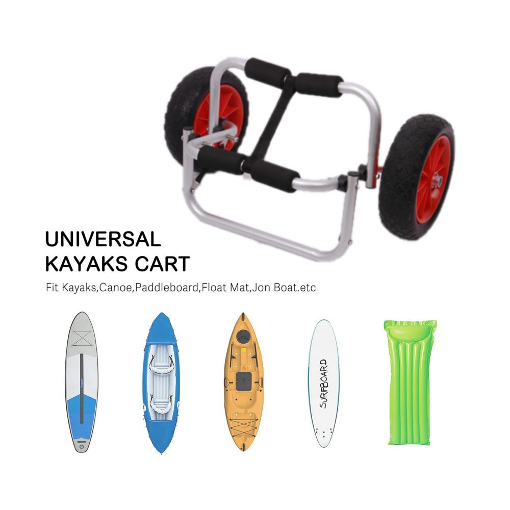 Crystal Clear Kayak and Kayak Cart Set with Free Random Color Paddles - SILBERSHELL