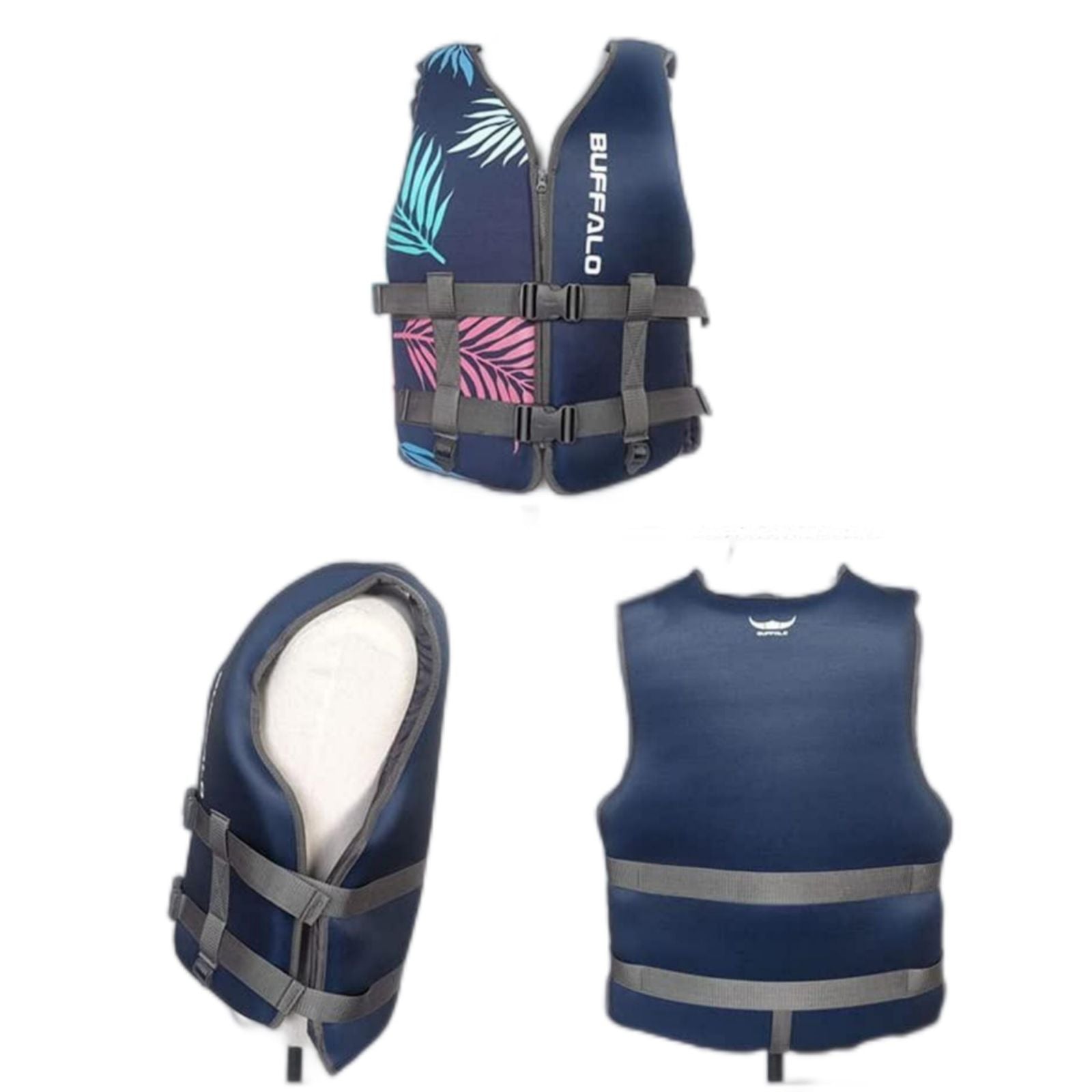 Life Jacket for Unisex Adjustable Safety Breathable Life Vest for Men Women(Black-M) - SILBERSHELL