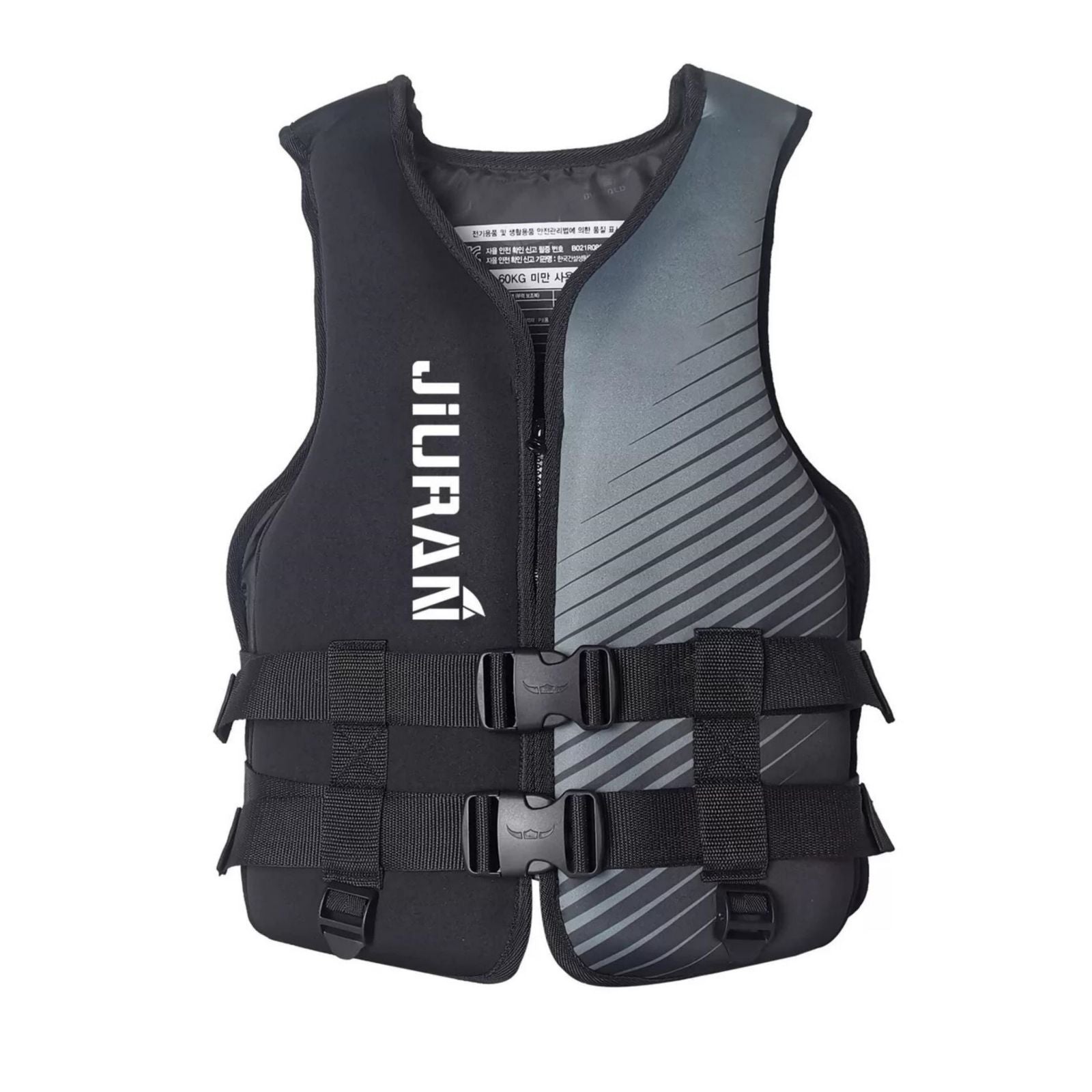 Life Jacket for Unisex Adjustable Safety Breathable Life Vest for Men Women(Black-XL) - SILBERSHELL