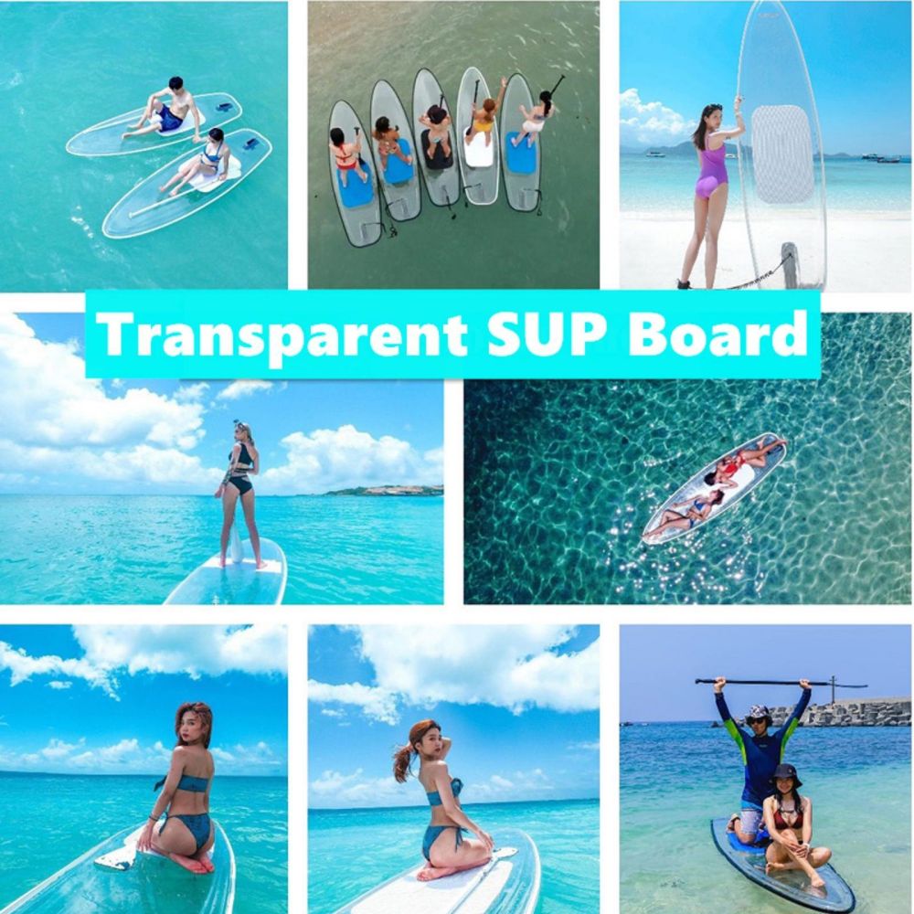Crystal SUP Board Clear Paddle Board - SILBERSHELL