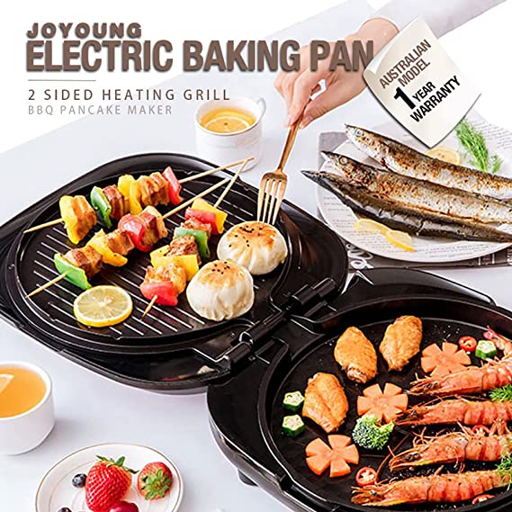 Joyoung Electric Baking Pan 2-Sided Heating Grill BBQ Pancake Maker 30cm - SILBERSHELL