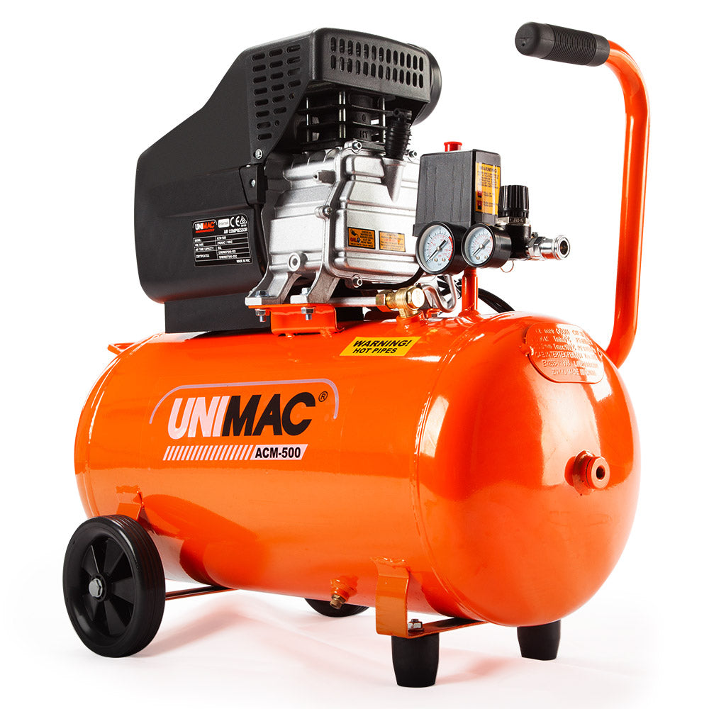 UNIMAC Air Compressor 50L 3HP Electric Portable Inflator Direct Tank Pump Oil - SILBERSHELL