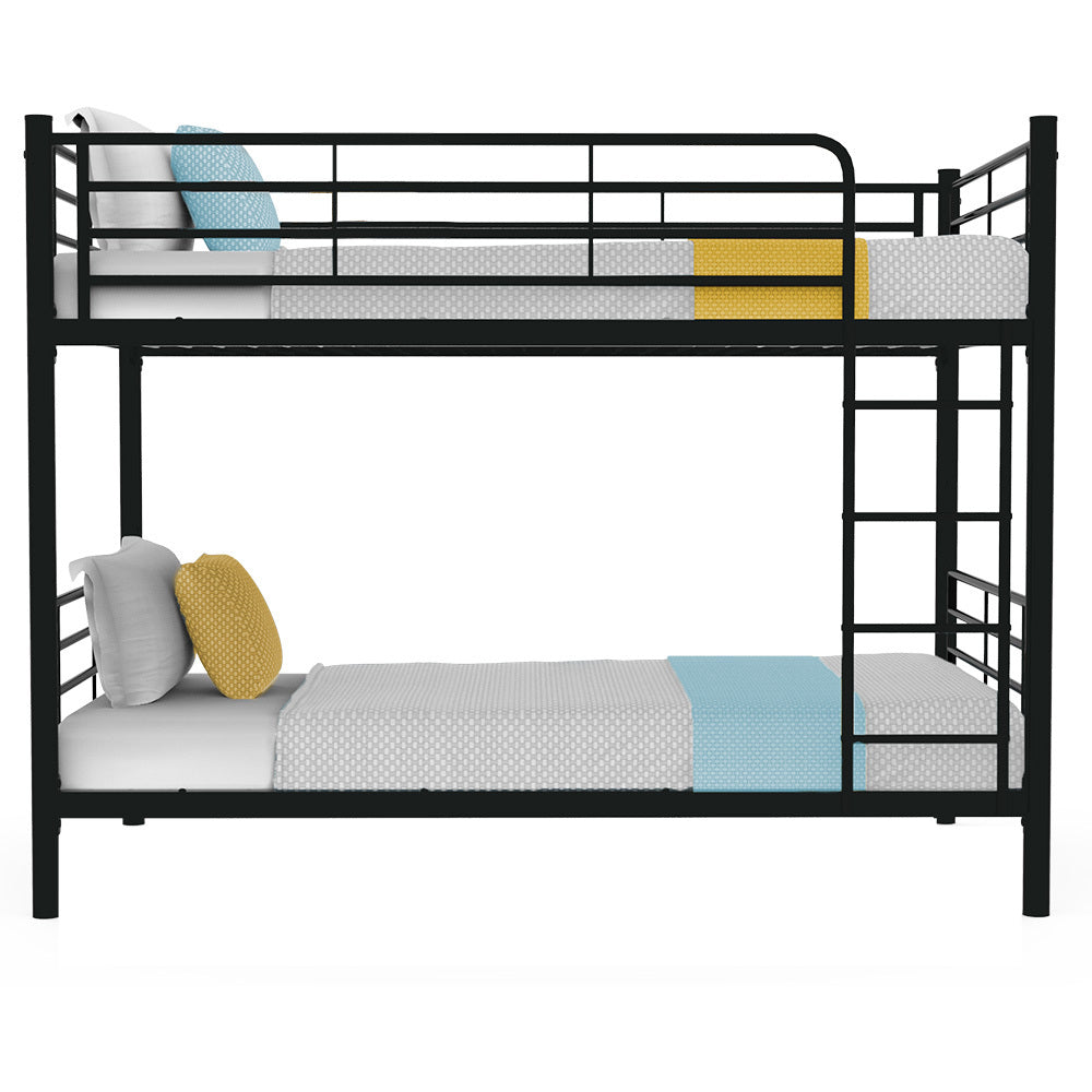 Kingston Slumber 2in1 Single Metal Bunk Bed Frame, with Modular Design, Dark Matte Grey - SILBERSHELL