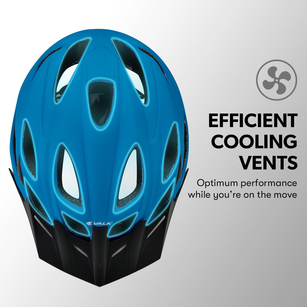 VALK Mountain Bike Helmet Small 54-56cm MTB Bicycle Cycling Safety Accessories - SILBERSHELL