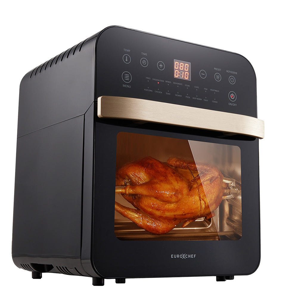 EUROCHEF 16L Air Fryer Electric Digital Airfryer Rotisserie Dry Large Big Cooker - SILBERSHELL