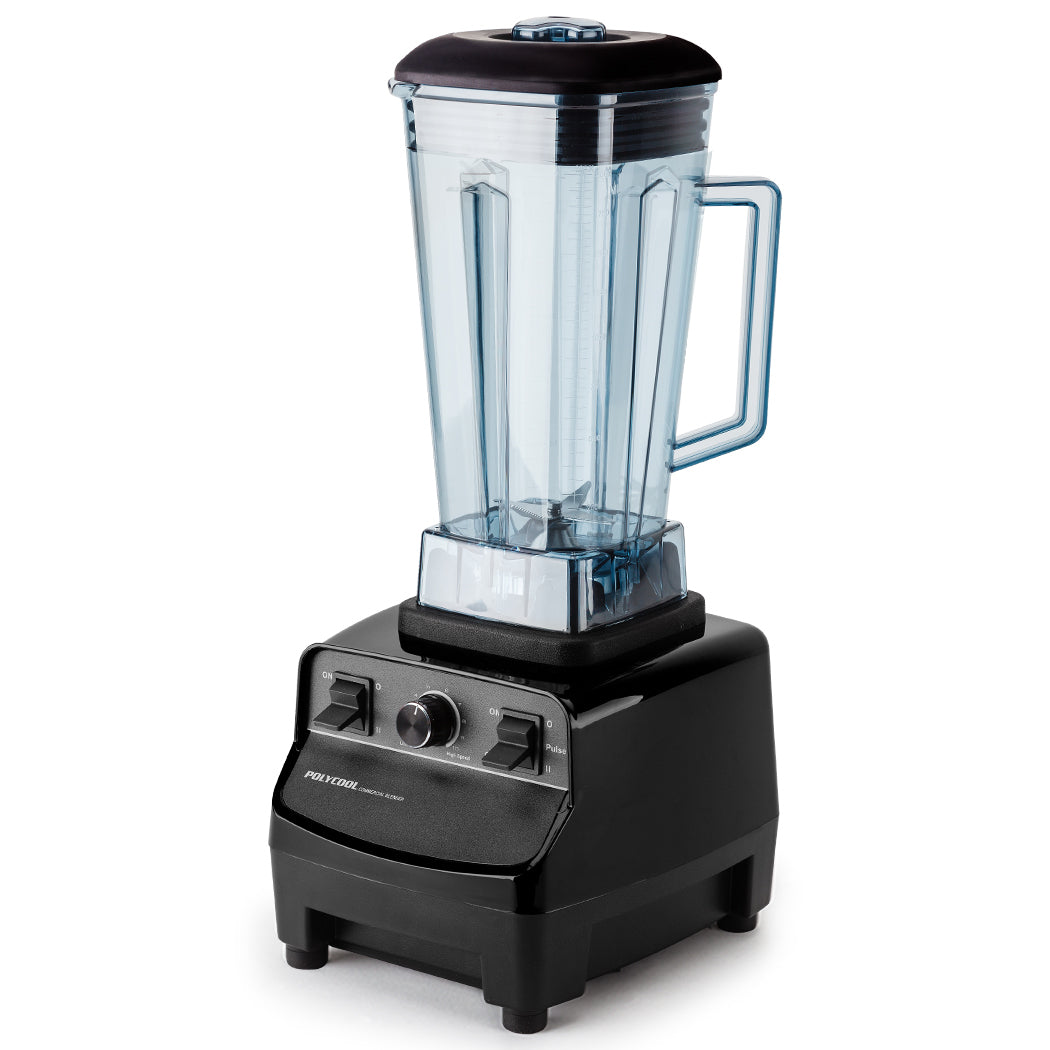 POLYCOOL 2L Commercial Blender Mixer Food Processor Smoothie Ice Crush Black - SILBERSHELL