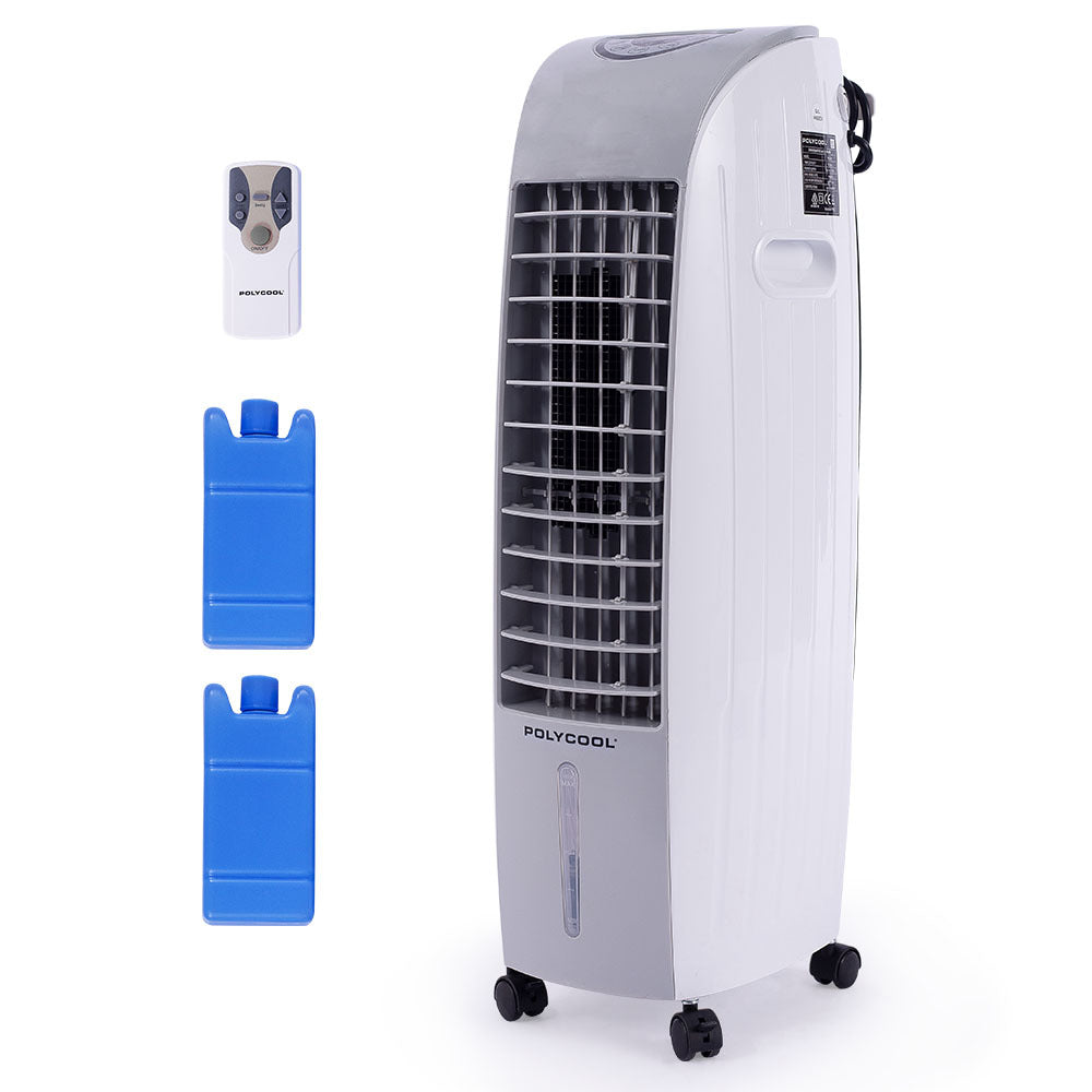 POLYCOOL 6L Portable Evaporative Air Cooler 24 Hour Timer 4 in 1 Cooling Fan - SILBERSHELL
