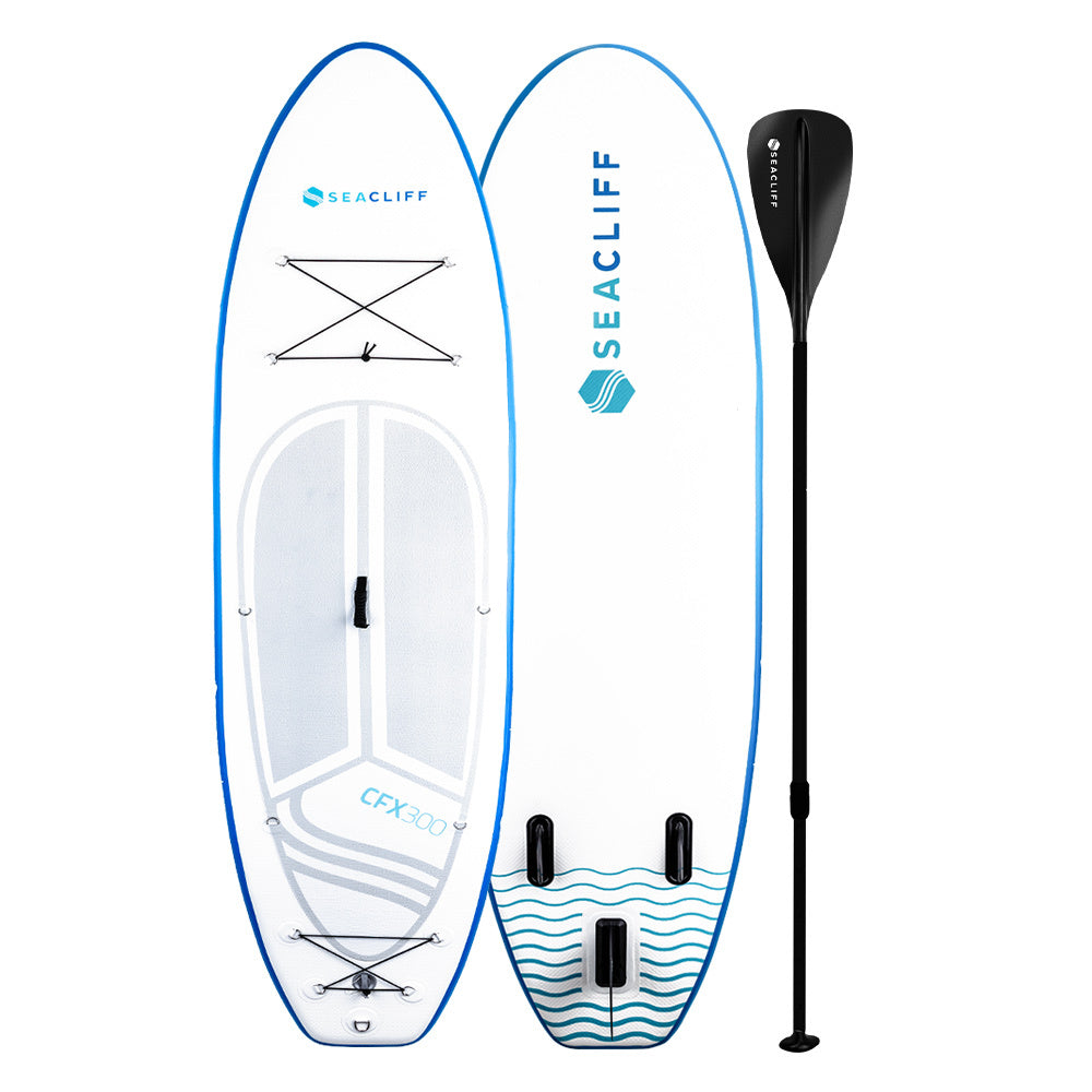 SEACLIFF Stand Up Paddle Board SUP Inflatable Paddleboard Kayak Surf Board - SILBERSHELL
