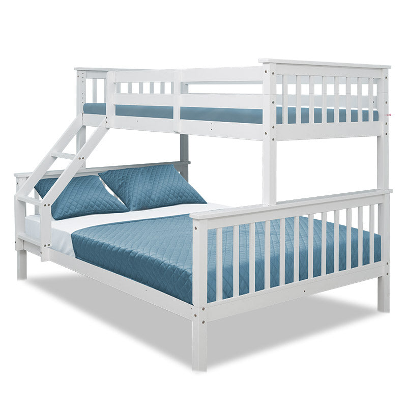 Kingston Slumber 2in1 Double Single Bunk Bed Kids Solid Timber Pine Beds Children Bedroom Furniture - SILBERSHELL