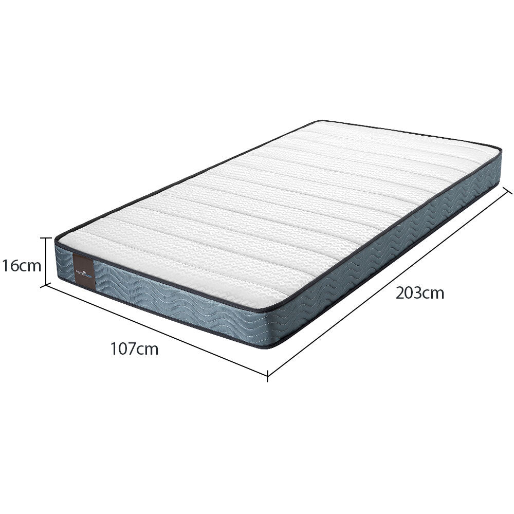 Kingston Slumber Mattress KING SINGLE Bed Size Bonnell Spring Bedding Firm Foam Top 16CM - SILBERSHELL