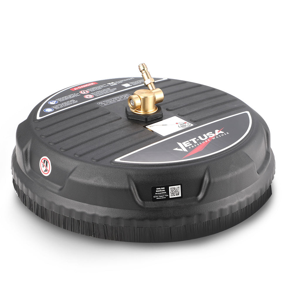 Jet-USA 15" Nylon Pressure Washer Surface Cleaner, 1/4" Fitting, For Concrete Driveway Patio Floor - SILBERSHELL