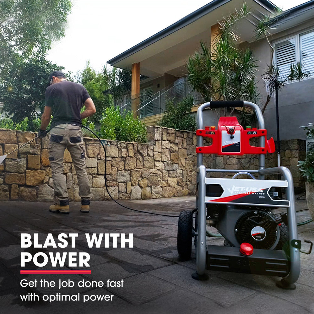 Jet-USA 4800PSI Petrol-Powered High Pressure Cleaner Washer Water Power Jet Pump - SILBERSHELL