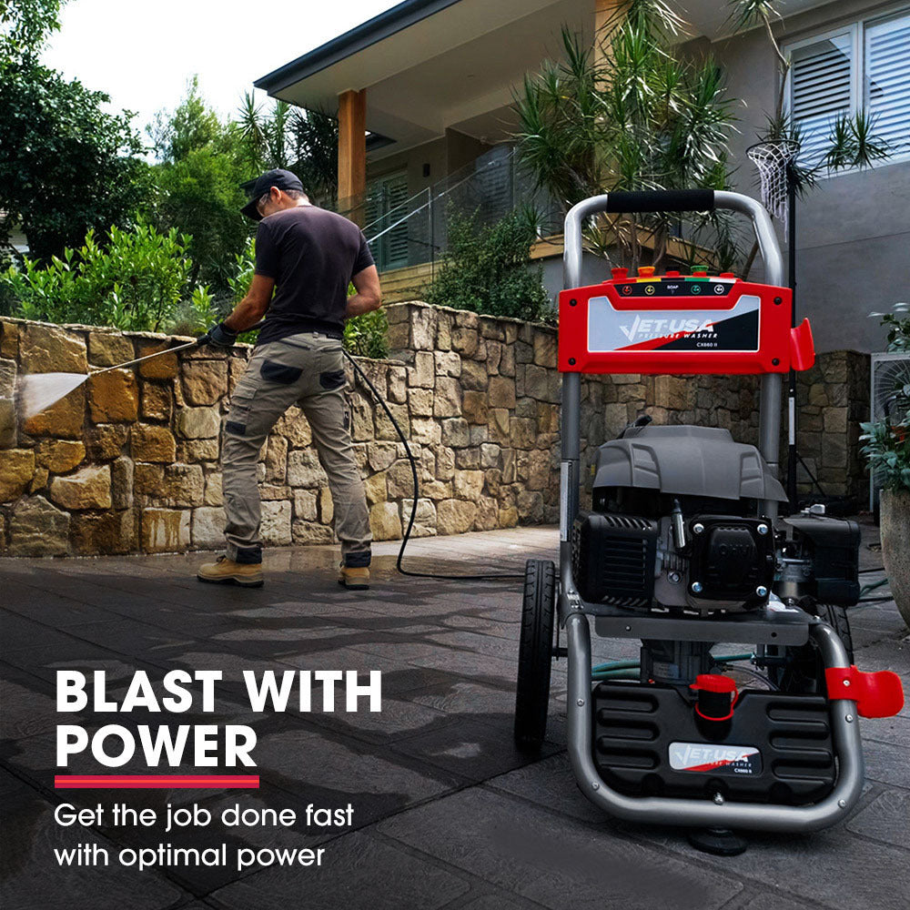 Jet-USA 4800PSI Petrol-Powered High Pressure Cleaner Washer Water Jet Power Hose - SILBERSHELL