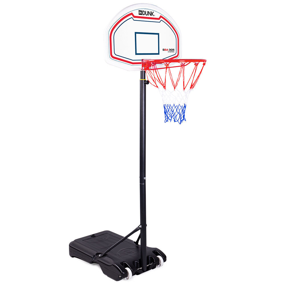 Dr.Dunk Basketball Hoop Stand System Kids Height Adjustable Portable Net Ring - SILBERSHELL