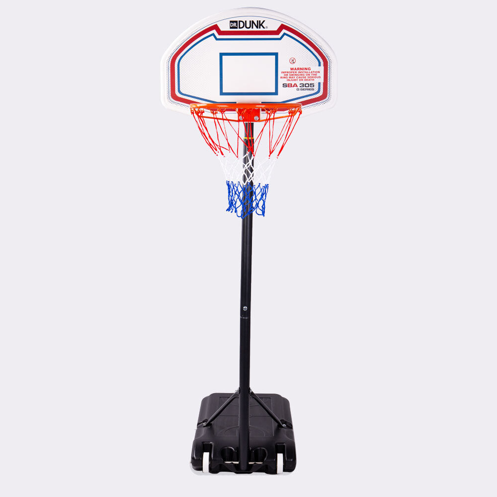 Dr.Dunk Basketball Hoop Stand System Kids Height Adjustable Portable Net Ring - SILBERSHELL