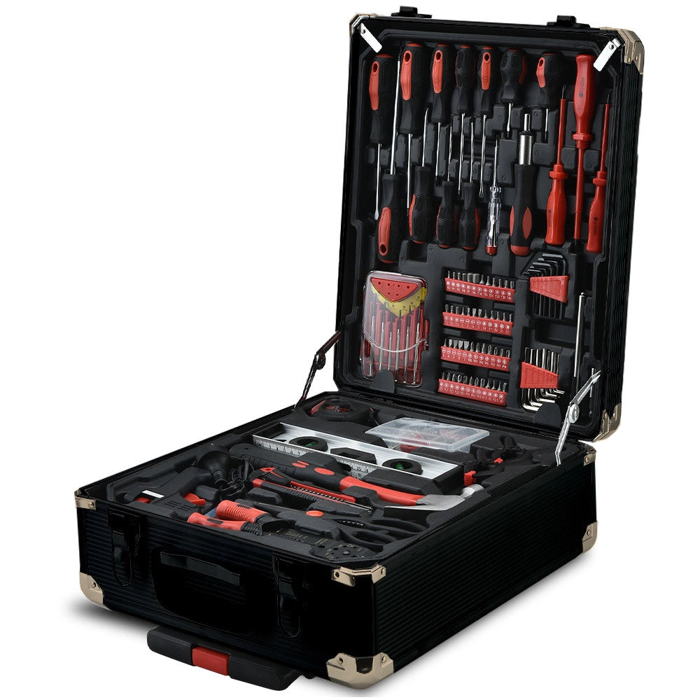 BULLET 925PC Tool Box On Wheels Kit Trolley Mobile Handle Toolbox Set Storage - SILBERSHELL