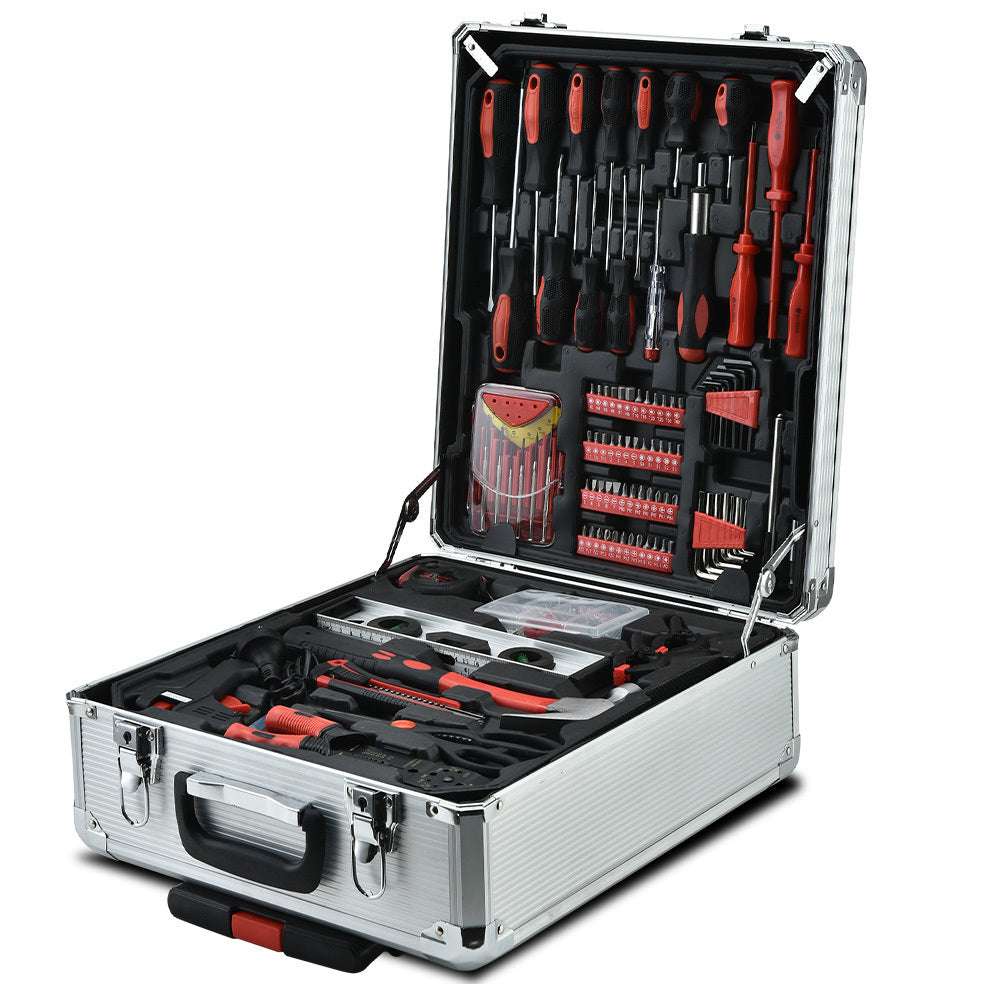BULLET 925PC Tool Box On Wheels Kit Trolley Mobile Handle Toolbox Storage Set - SILBERSHELL