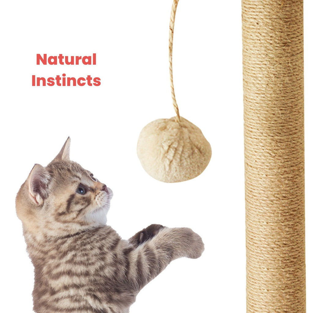 FLOOFI 130cm Wooden Cat Tree FI-CT-155-BJ - SILBERSHELL