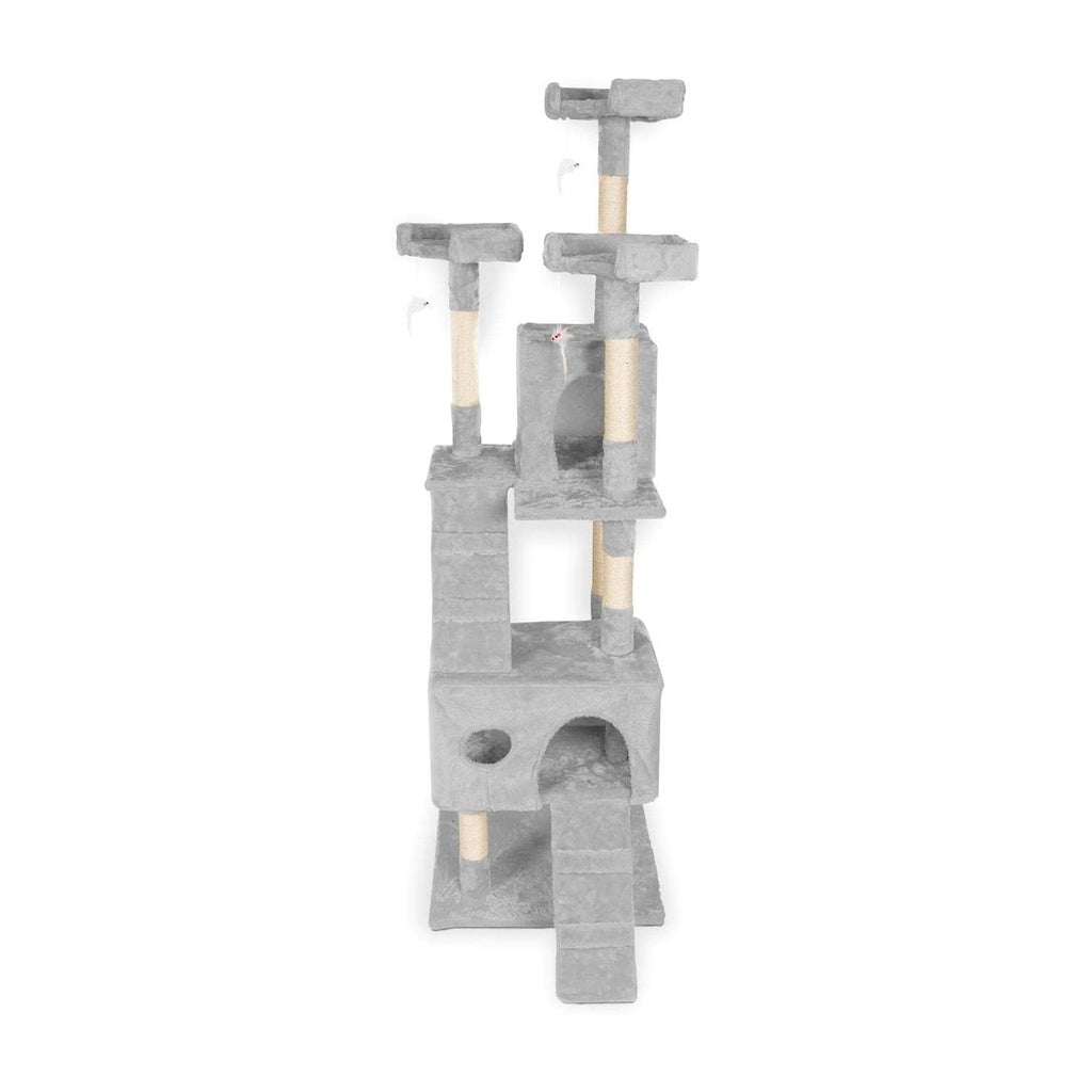 Floofi 170cm Plush Cat Condo Cat Tree Grey FI-CT-161-ZZ - SILBERSHELL