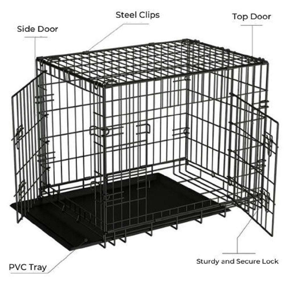 Floofi Dog Cage 24" FI-PC-126-XD - SILBERSHELL