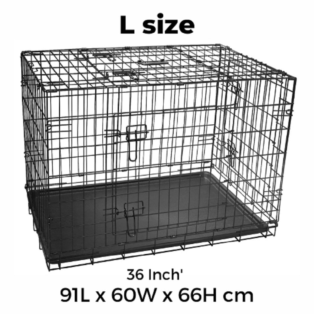 Floofi Dog Cage 36" FI-PC-128-XD - SILBERSHELL