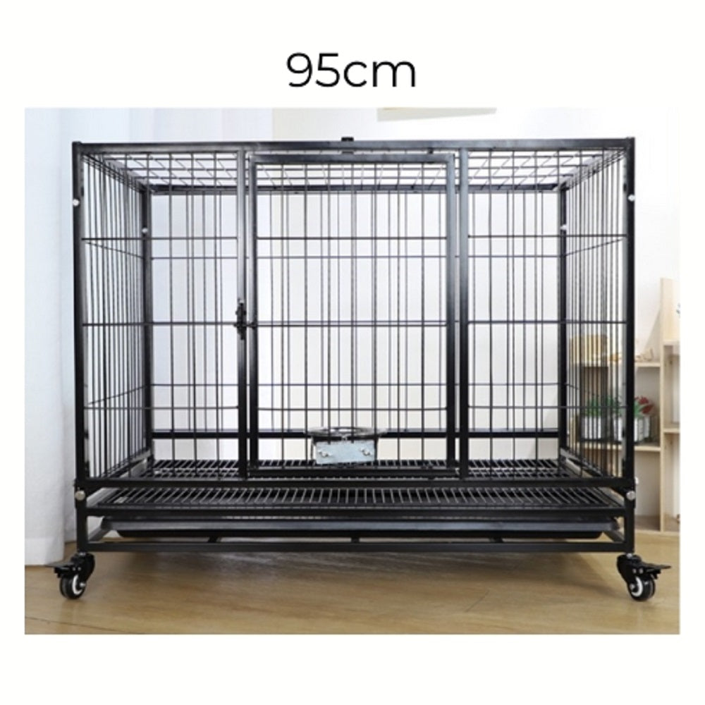 Floofi Dog Cage 38" (with wheels) FI-PC-131-XD - SILBERSHELL