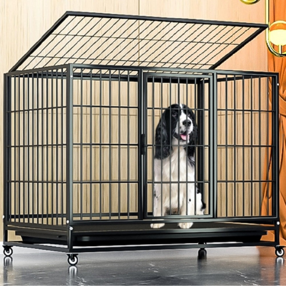 Floofi Dog Cage 38" (with wheels) FI-PC-131-XD - SILBERSHELL