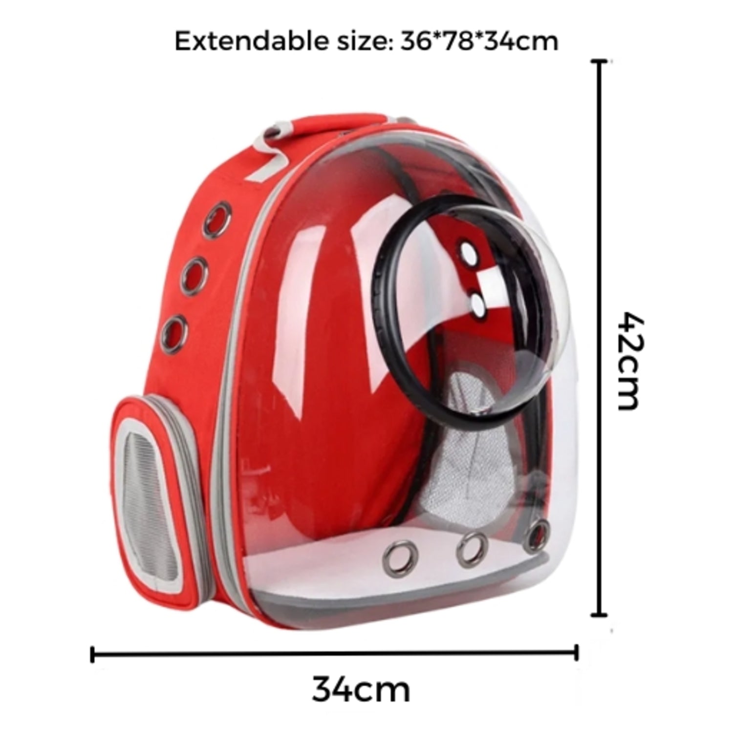 Floofi Expandable Space Capsule Backpack - Model 2 (Red) FI-BP-119-FCQ - SILBERSHELL