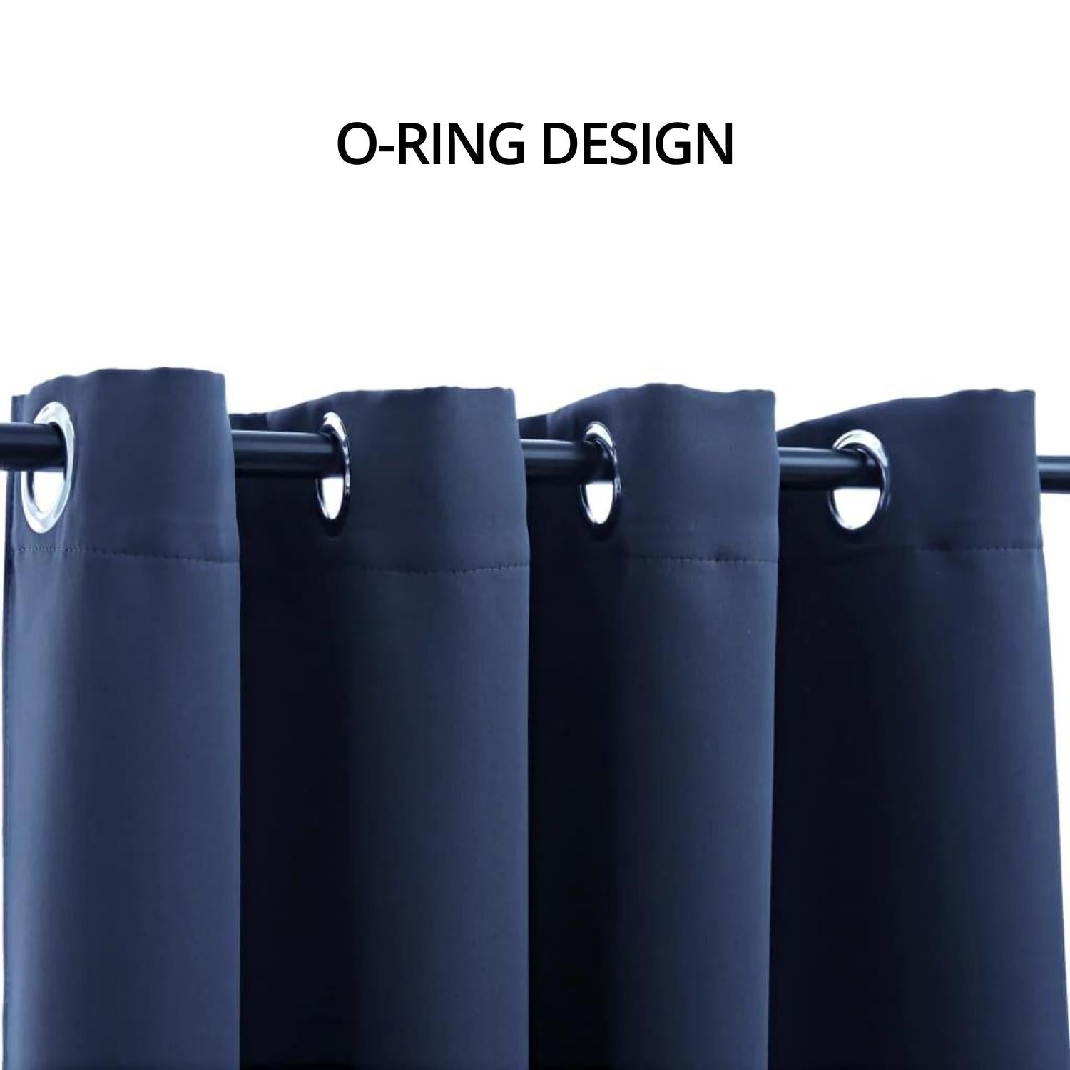 GOMINIMO Blackout Window Curtains for Thermal Insulated Room (Set of 2, W132cm x D160cm, Dark Blue) GO-CNB-102-MM - SILBERSHELL