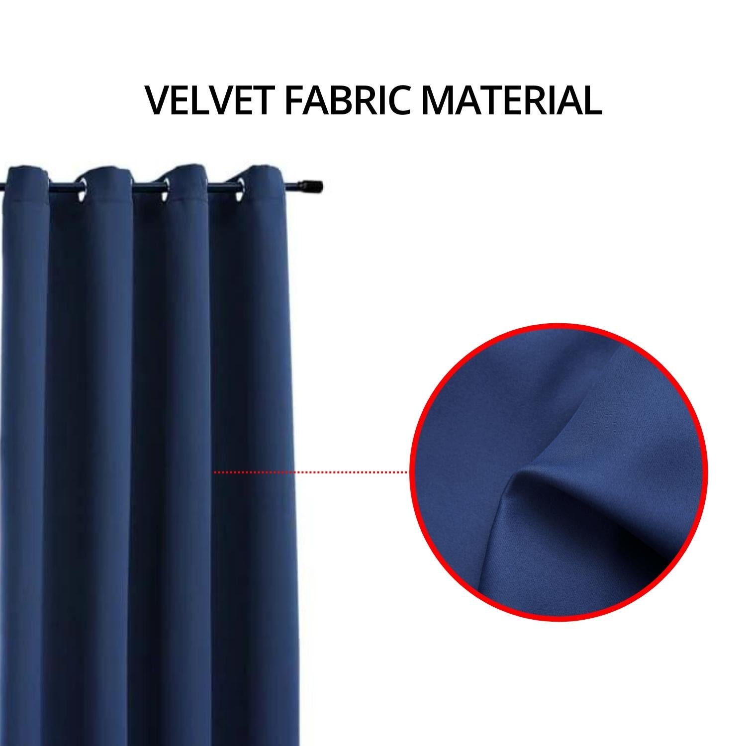 GOMINIMO Blackout Window Curtains for Thermal Insulated Room (Set of 2, W132cm x D160cm, Dark Blue) GO-CNB-102-MM - SILBERSHELL