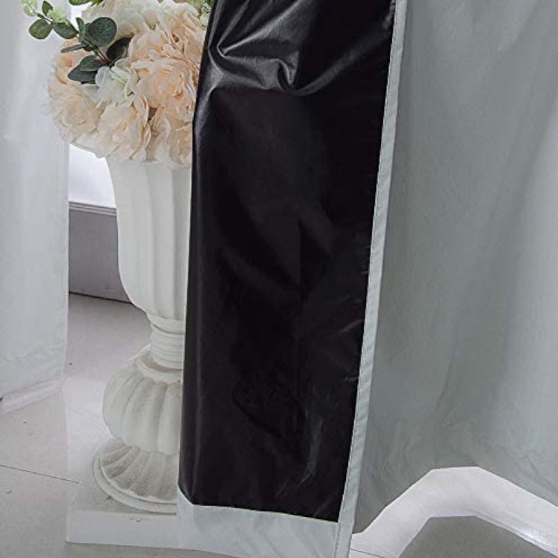 Gominimo Temp Blackout Blinds Curtain Detachable Set of 2 240 x 140cm Black - SILBERSHELL
