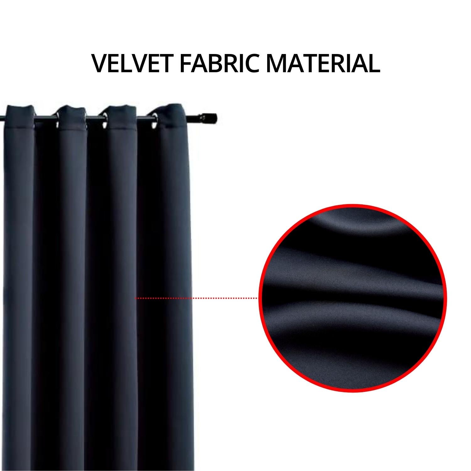 GOMINIMO Blackout Window Curtains for Thermal Insulated Room (Set of 2, W132cm x D160cm, Black) GO-CNB-103-MM - SILBERSHELL