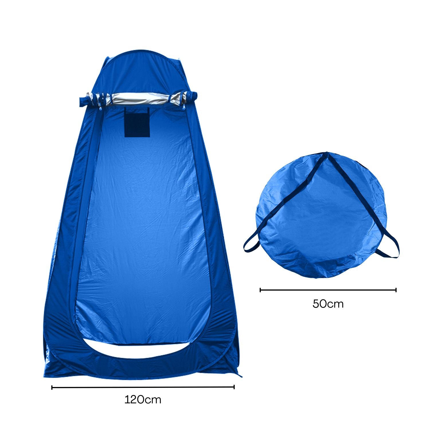 KILIROO Shower Tent with 2 window (Dark Blue) - SILBERSHELL
