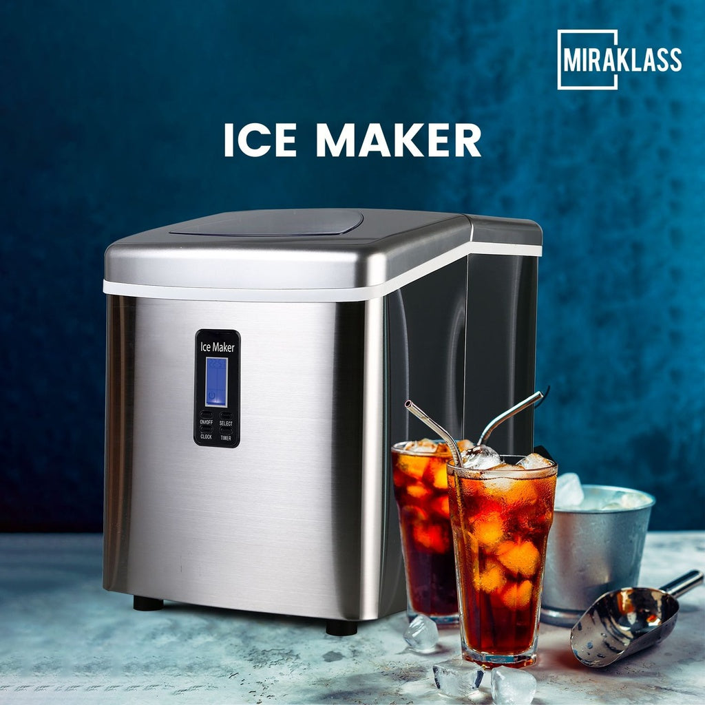 Miraklass Ice Maker Machine Stainless Steel 3.2L - SILBERSHELL