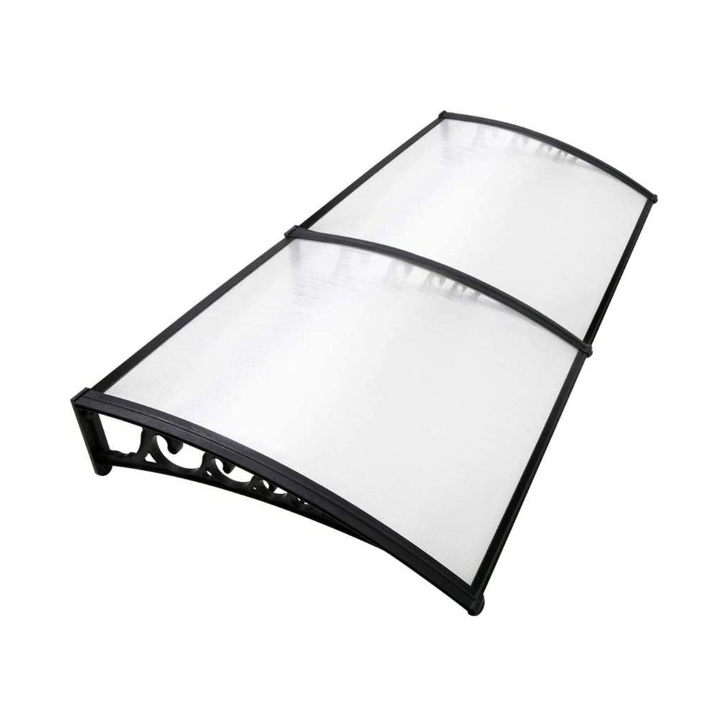 NOVEDEN Window Door Awning Canopy Outdoor UV Patio Rain Cover Clear White 1M X 2M Type 3 - SILBERSHELL